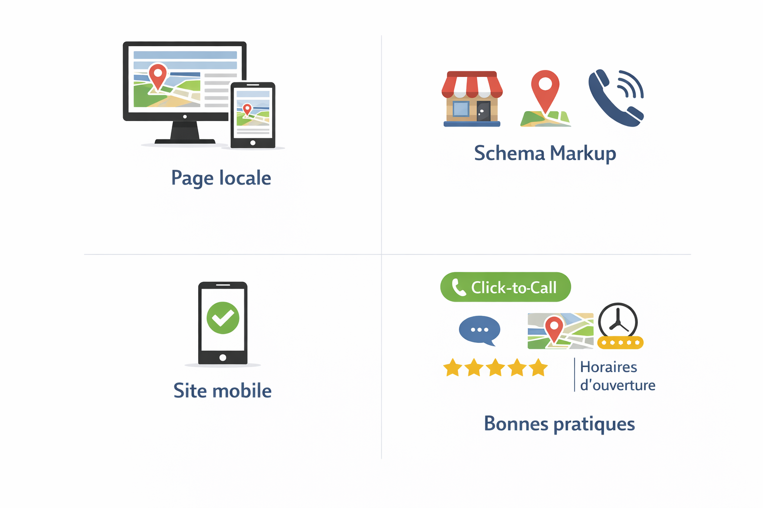 Stratégies web pour présence locale et interaction mobile efficace.