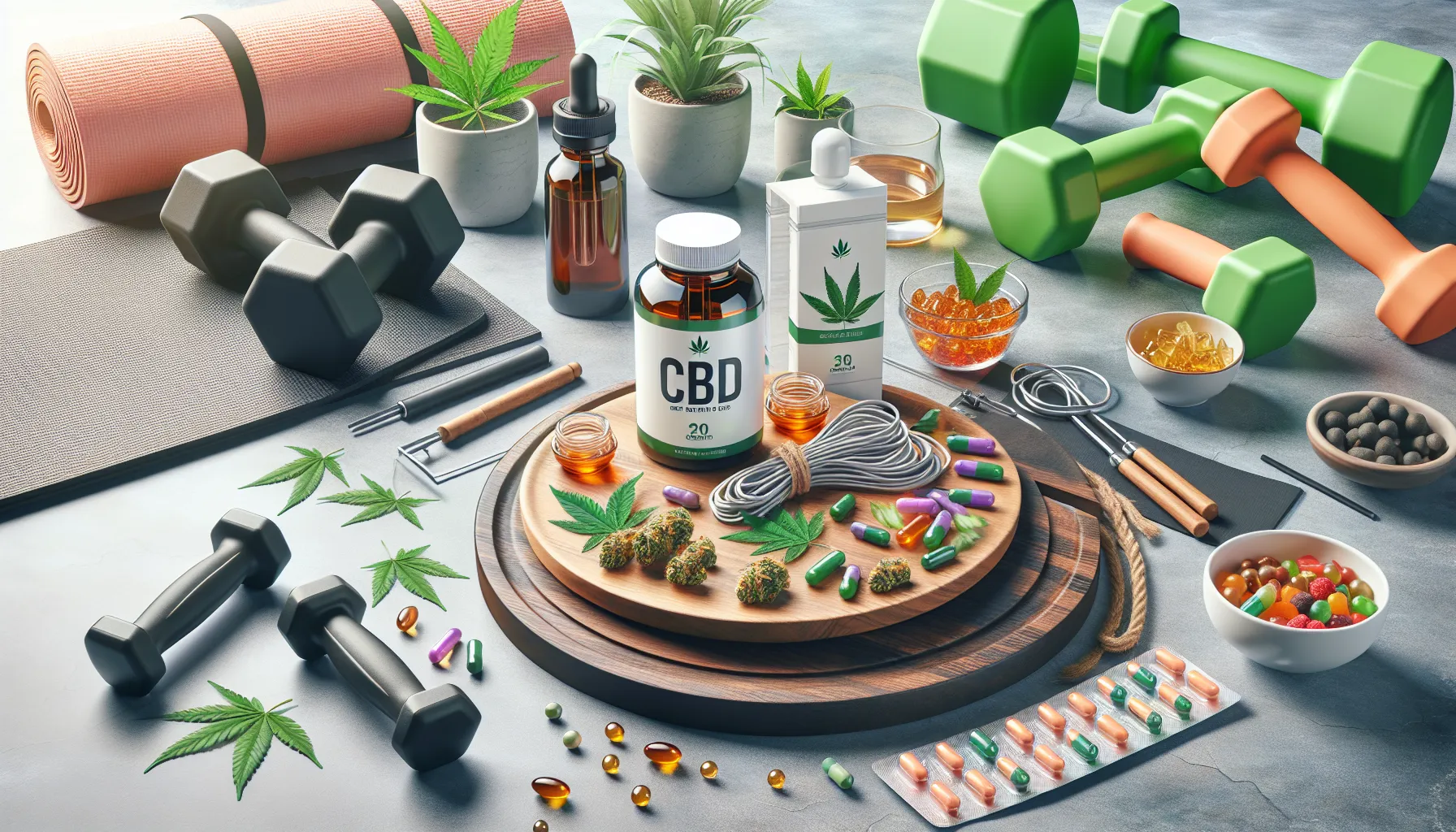 Créez une image super réaliste destinée à une publicité pour le CBD. La scène doit mettre en avant le concept de 